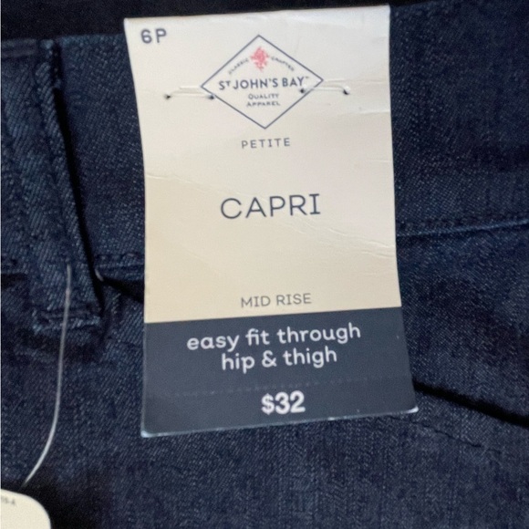 St. JOHN’S BAY capri stretch jean size women’s size 6P. - Picture 9 of 16